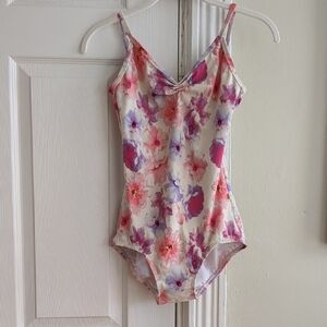 Pink and Purple Floral Leotard